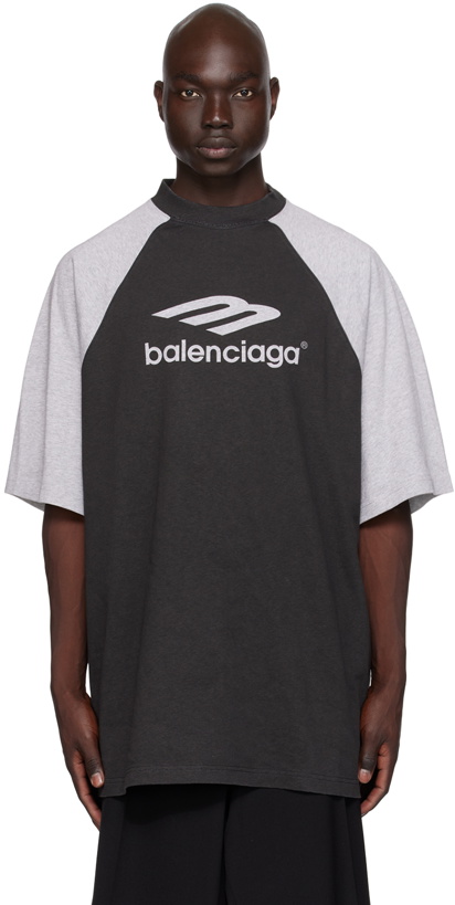 Photo: Balenciaga Black Raglan Sleeve T-Shirt