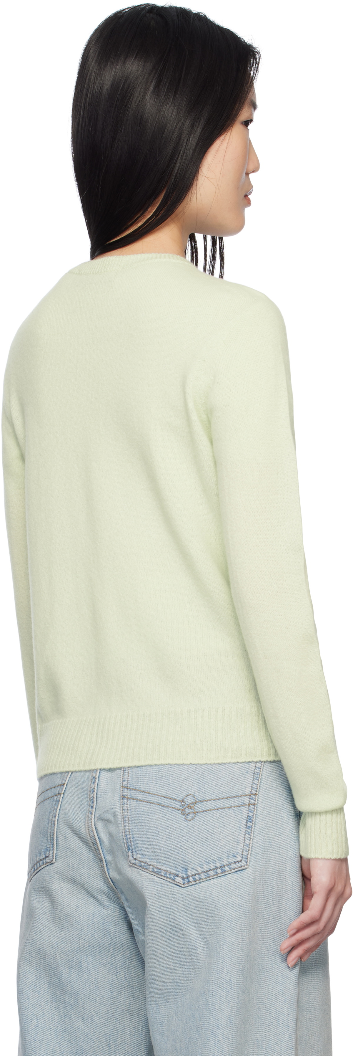 Blumarine Green Cashmere Cardigan