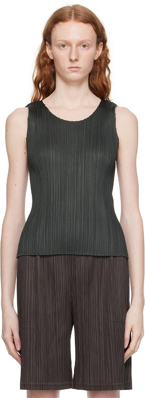 Photo: Pleats Please Issey Miyake Gray Monthly Colors March Tank Top