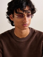Cartier Eyewear - Panthère De Cartier Rimless Rectangular-Frame Gold-Tone Sunglasses