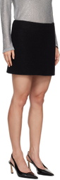 MSGM Black Virgin Wool Miniskirt