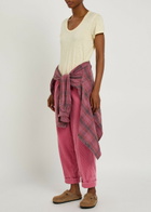American Vintage Padow Straight-leg Corduroy Trousers Dark Pink