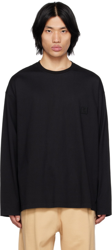 Photo: Wooyoungmi Black Feather Long Sleeve T-Shirt