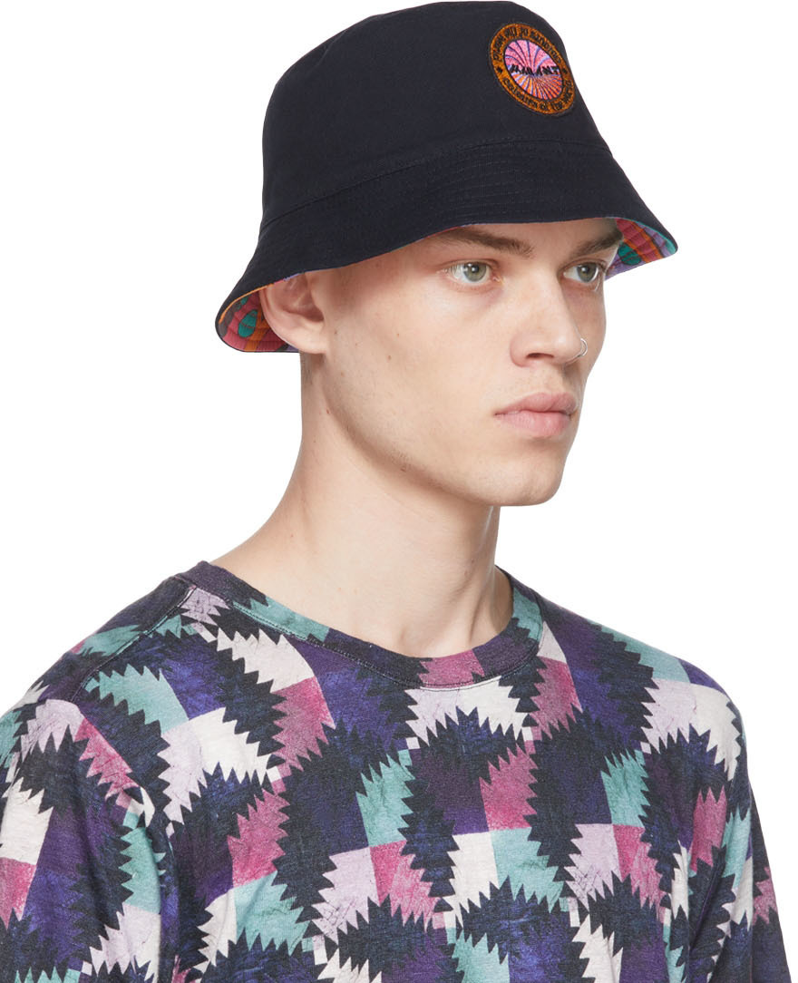 Isabel Marant Black Floral Haley Reversible Bucket Hat NWT $225 Size 56 Isabel Marant Black Floral Haley Reversible  main image 2