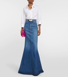 Valentino Cotton chambray maxi skirt