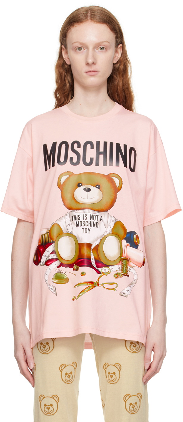 Moschino Girls Teddy Bear T-Shirt in Pink