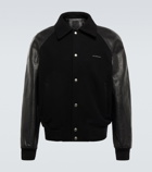 Givenchy - Wool-blend and leather varsity jacket