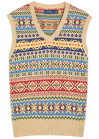 Polo Ralph Lauren Patterned Intarsia Linen and Cotton-blend Vest Multicoloured 1