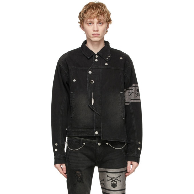 Photo: mastermind JAPAN Black C2H4 Edition Denim Asymmetric Layered Jacket