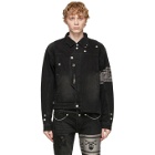 mastermind JAPAN Black C2H4 Edition Denim Asymmetric Layered Jacket