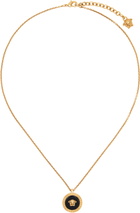 Versace Gold Enamel Medusa Necklace
