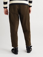 Monitaly - Pleated Cotton-Corduroy Trousers - Green