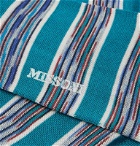 Missoni - Striped Cotton-Blend Jacquard Socks - Blue