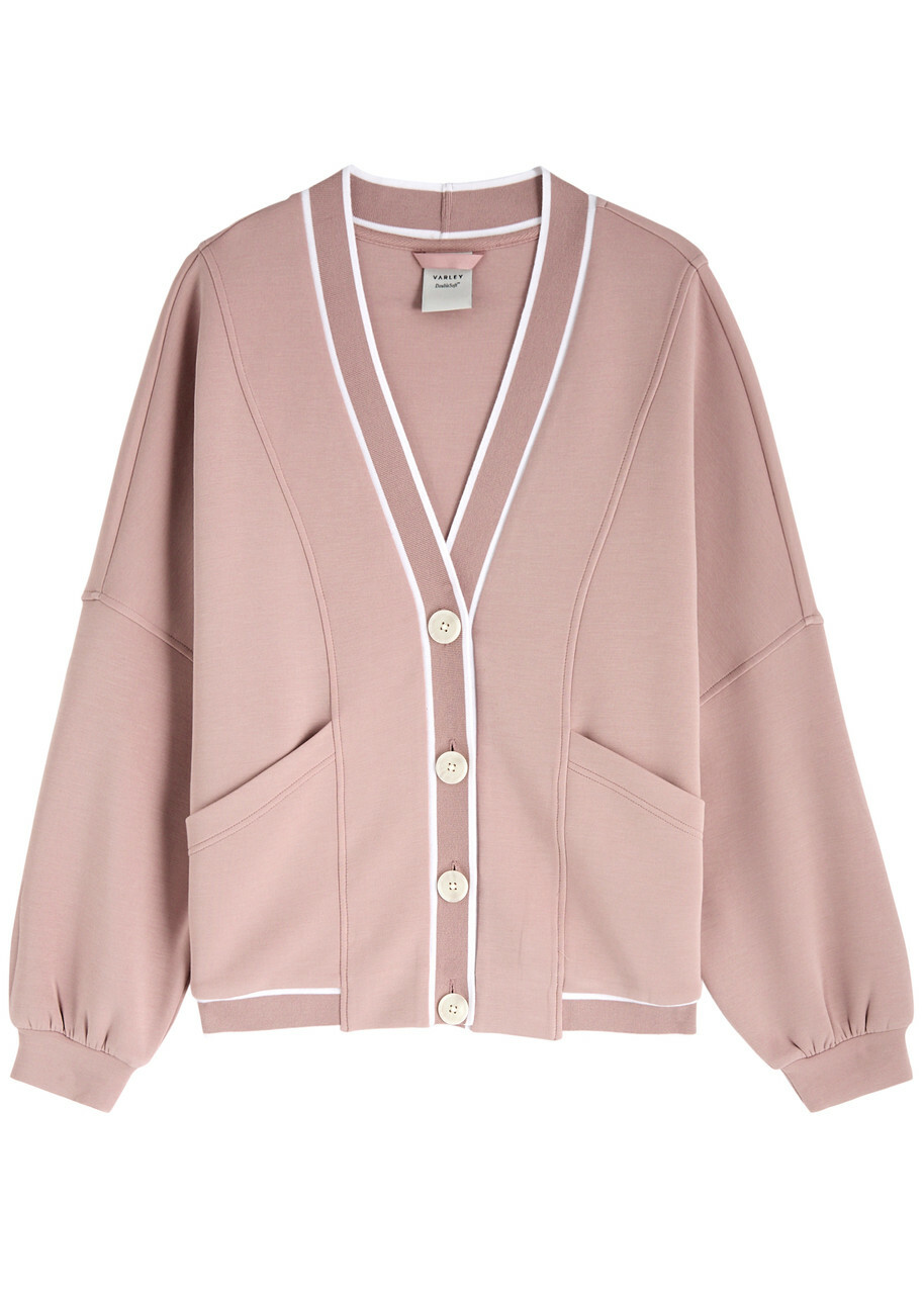 Varley Decker Off-Court Stretch-jersey Cardigan Mauve Varley