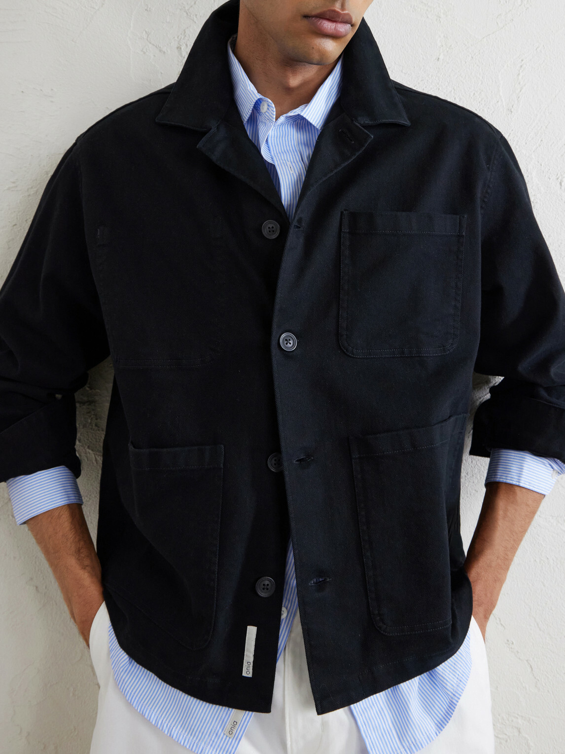 Onia - Cotton-Blend Twill Chore Jacket - Black
