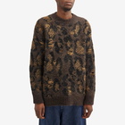 Junya Watanabe MAN Men's Wool Interlock Knit Sweatshirt in Brown