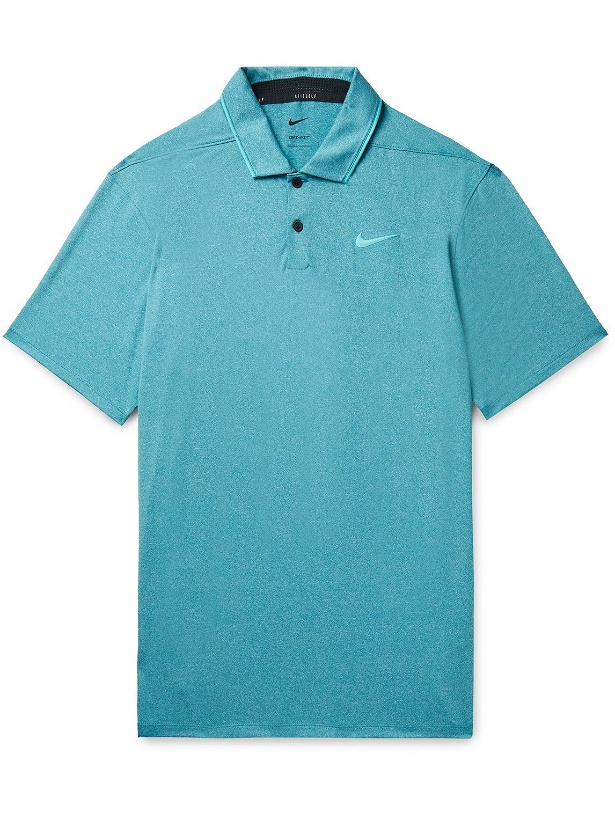 Photo: Nike Golf - Vapor Logo-Appliquéd Dri-FIT Golf Polo Shirt - Blue