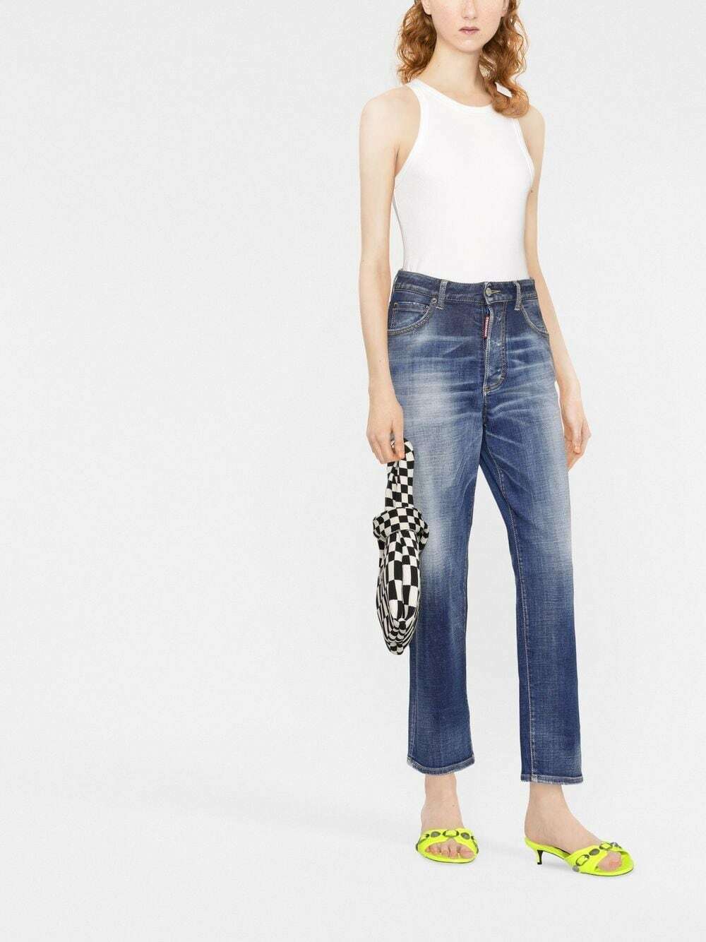 デニム・ジーパン Dsquared2 Blue Denim Boston Wide Jeans Boston Jeans DSQUARED2 | Blondie Shop