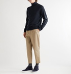 Mr P. - Slim-Fit Merino Wool Rollneck Sweater - Blue