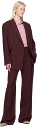 The Row Burgundy Antone Trousers