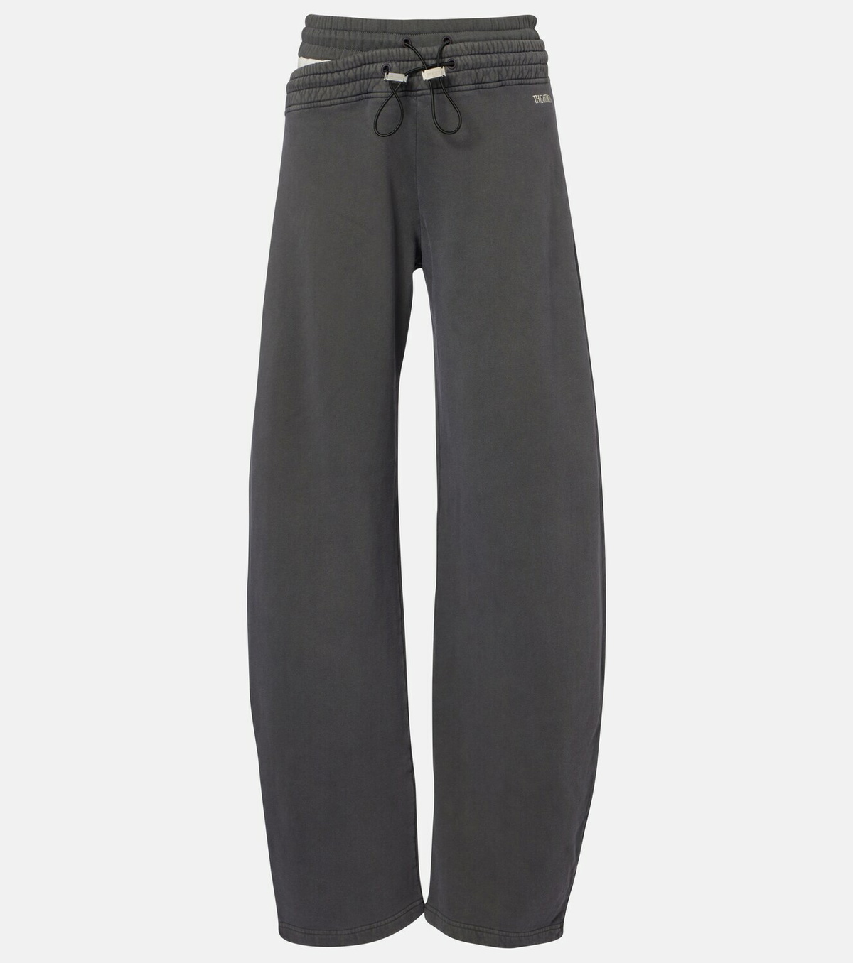 The Attico Cotton jersey barrel-leg sweatpants