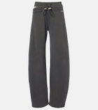 The Attico Cotton jersey barrel-leg sweatpants