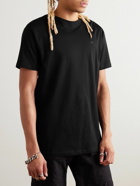 Off-White - Logo-Embroidered Cotton-Jersey T-Shirt - Black