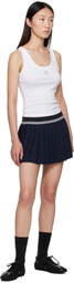Sporty & Rich Navy 'SRC' Logo Abigail Miniskirt