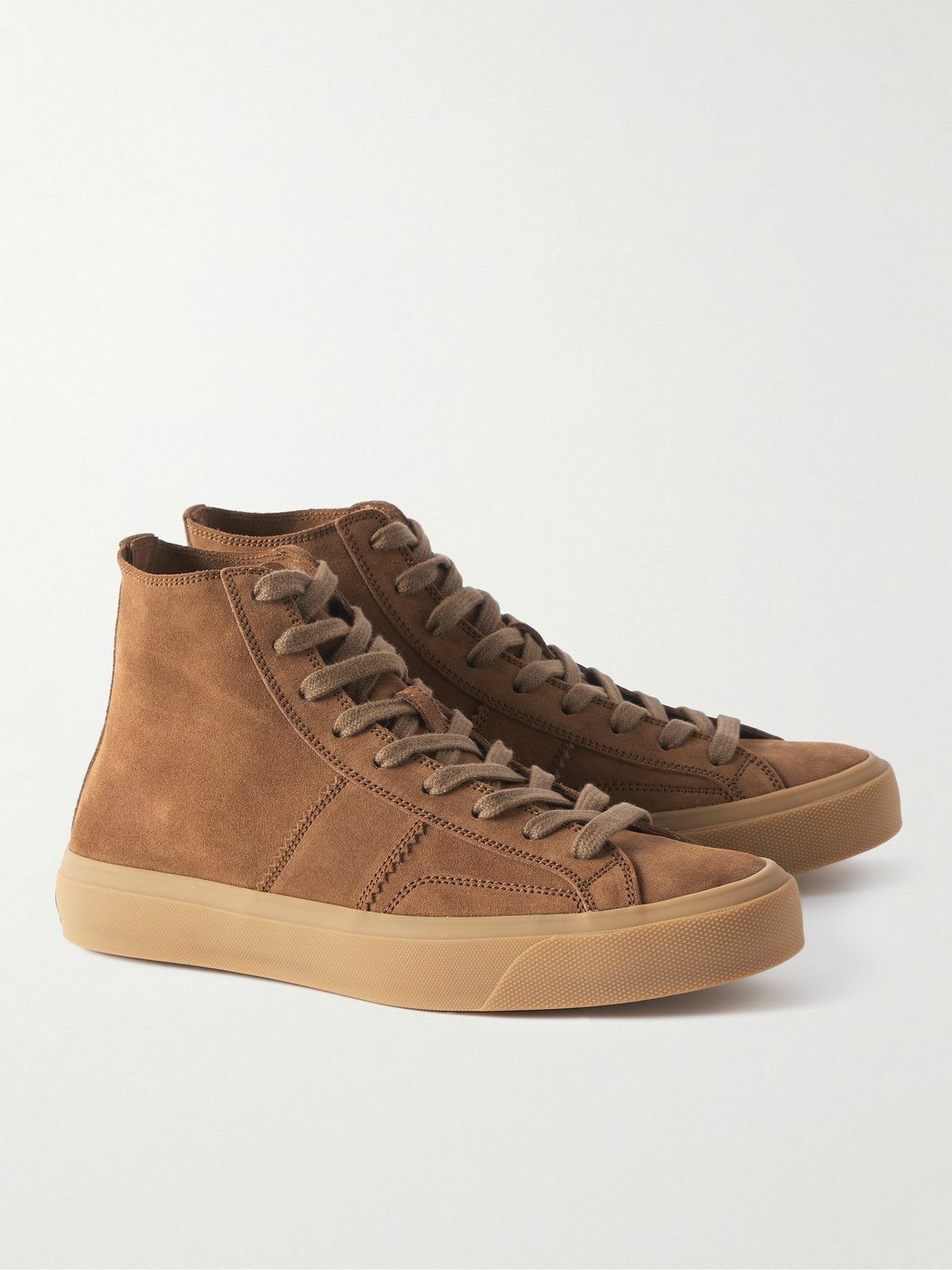 TOM FORD - Cambridge Suede High-Top Sneakers - Brown TOM FORD