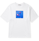 Acne Studios - Oversized Appliquéd Cotton-Blend Jersey T-Shirt - Neutrals