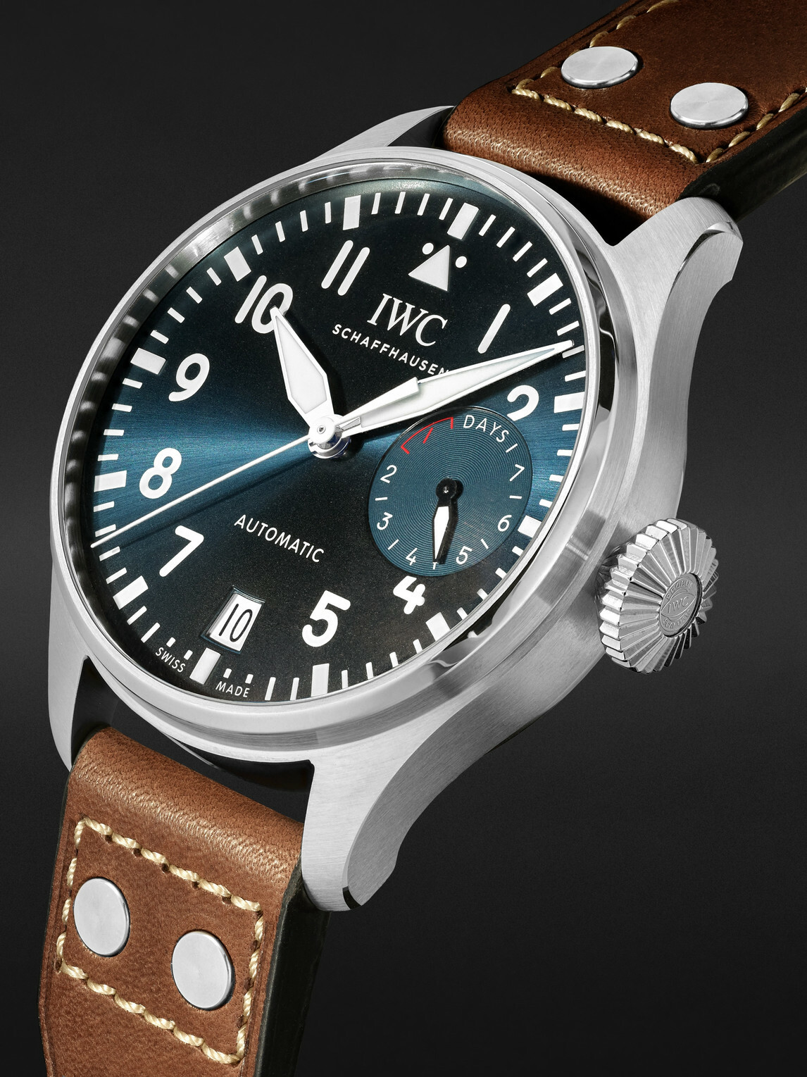 IWC Schaffhausen - Big Pilot's Le Petit Prince Edition Automatic 46.2mm Stainless Steel and Leather Watch, Ref. No. IW501002