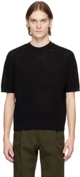 Factor's Black High Crew Mesh Knit T-Shirt