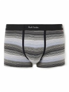Paul Smith - Striped Stretch-Cotton Boxer Briefs - Gray