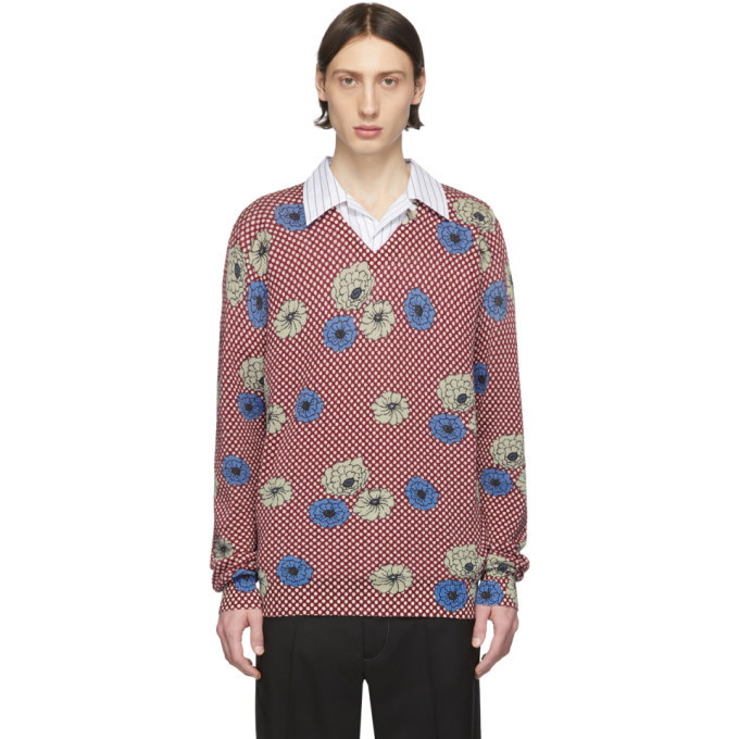 Photo: Marni Burgundy Flower Print Sweater