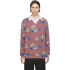 Marni Burgundy Flower Print Sweater