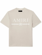 AMIRI - Logo-Flocked Cotton-Jersey T-Shirt - Neutrals