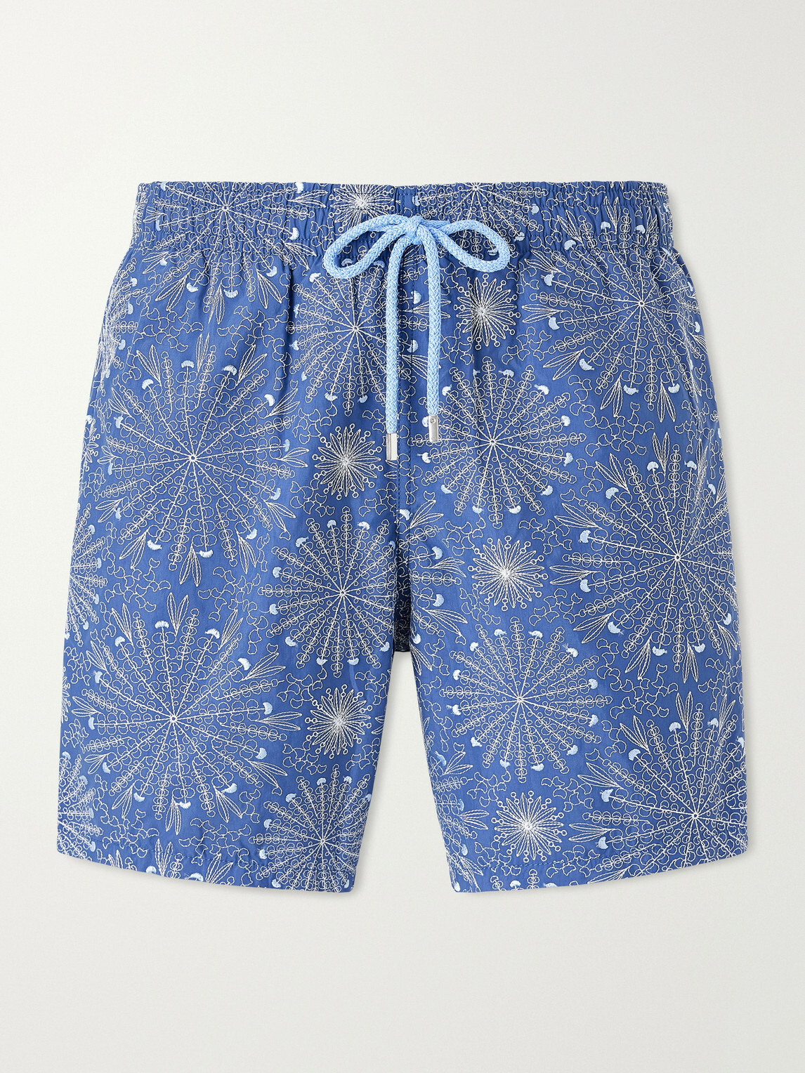 Vilebrequin - Mistral Embroidered Straight-Leg Swim Shorts - Blue