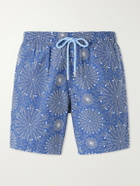Vilebrequin - Mistral Embroidered Straight-Leg Swim Shorts - Blue