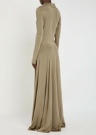 Tove Vevina Draped Stretch-jersey Maxi Dress Khaki