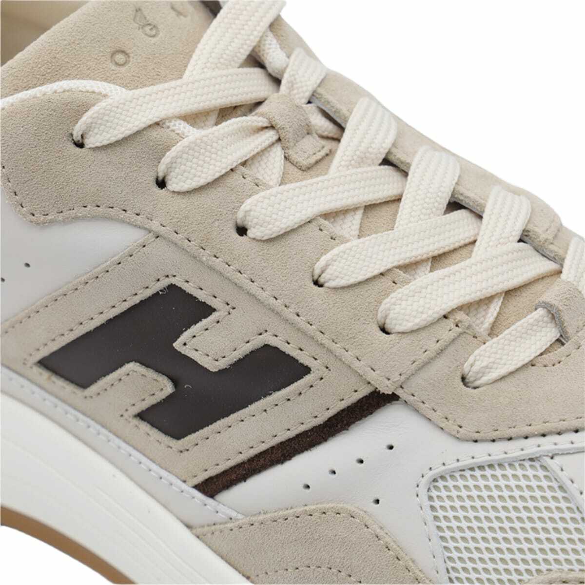 Hogan Beige And Brown Sneakers