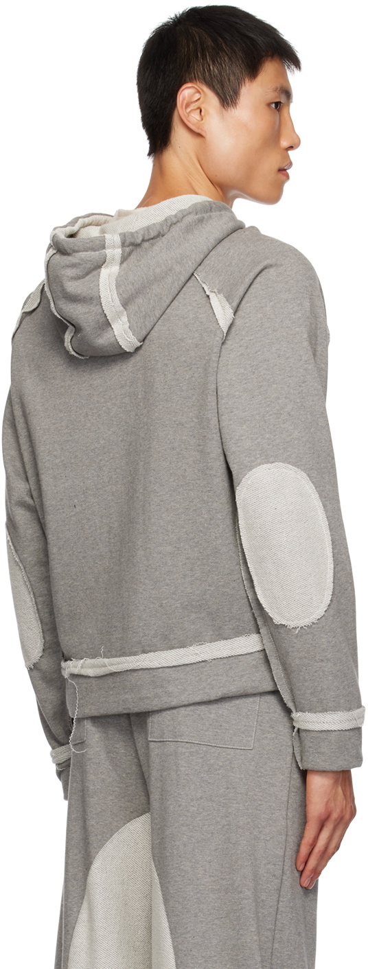 トップス Edward Cuming Ruffle Hoodie SIZE 1 Edward Cuming Gray Ruffle Hoodie Edward Cuming