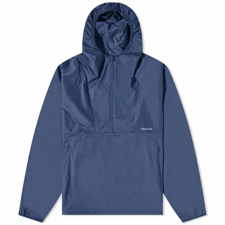 Photo: Norse Projects Men's Herluf Light Nylon Anorak in Calcite Blue