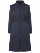 WEEKEND MAX MARA Olga Quilted Belted Long Coat with hood