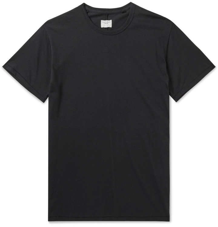 Photo: rag & bone - Organic Cotton-Jersey T-Shirt - Black