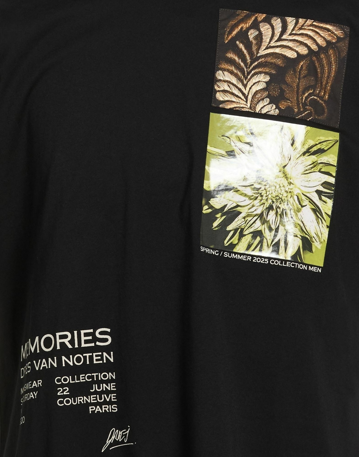 Dries Van Noten Mens T-shirt in Black