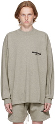 Fear of God ESSENTIALS Gray Cotton Long Sleeve T-Shirt