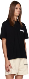 Palm Angels Black Sartorial Tape Polo