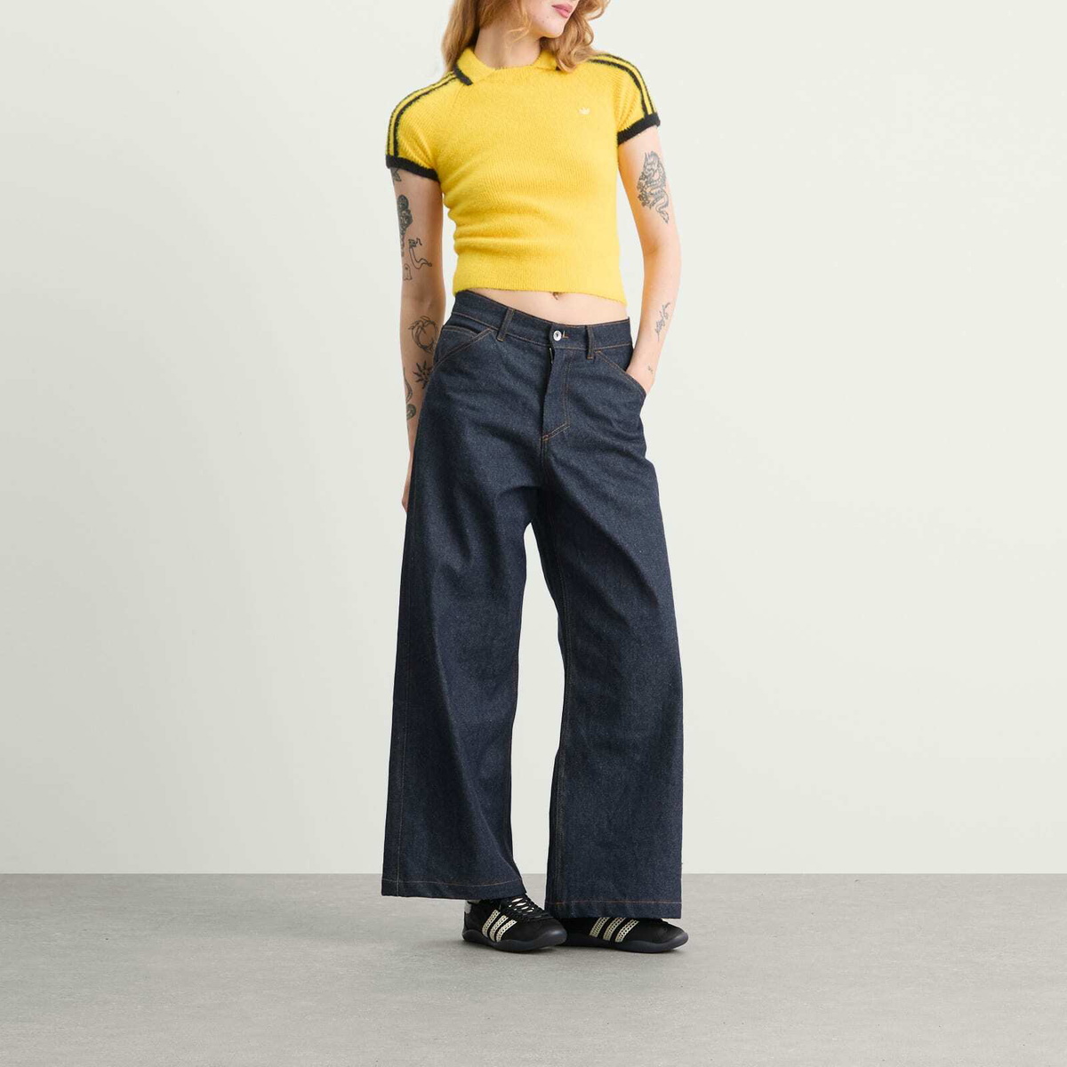 Adidas Women's Knit Cali Top in Eqt Yellow