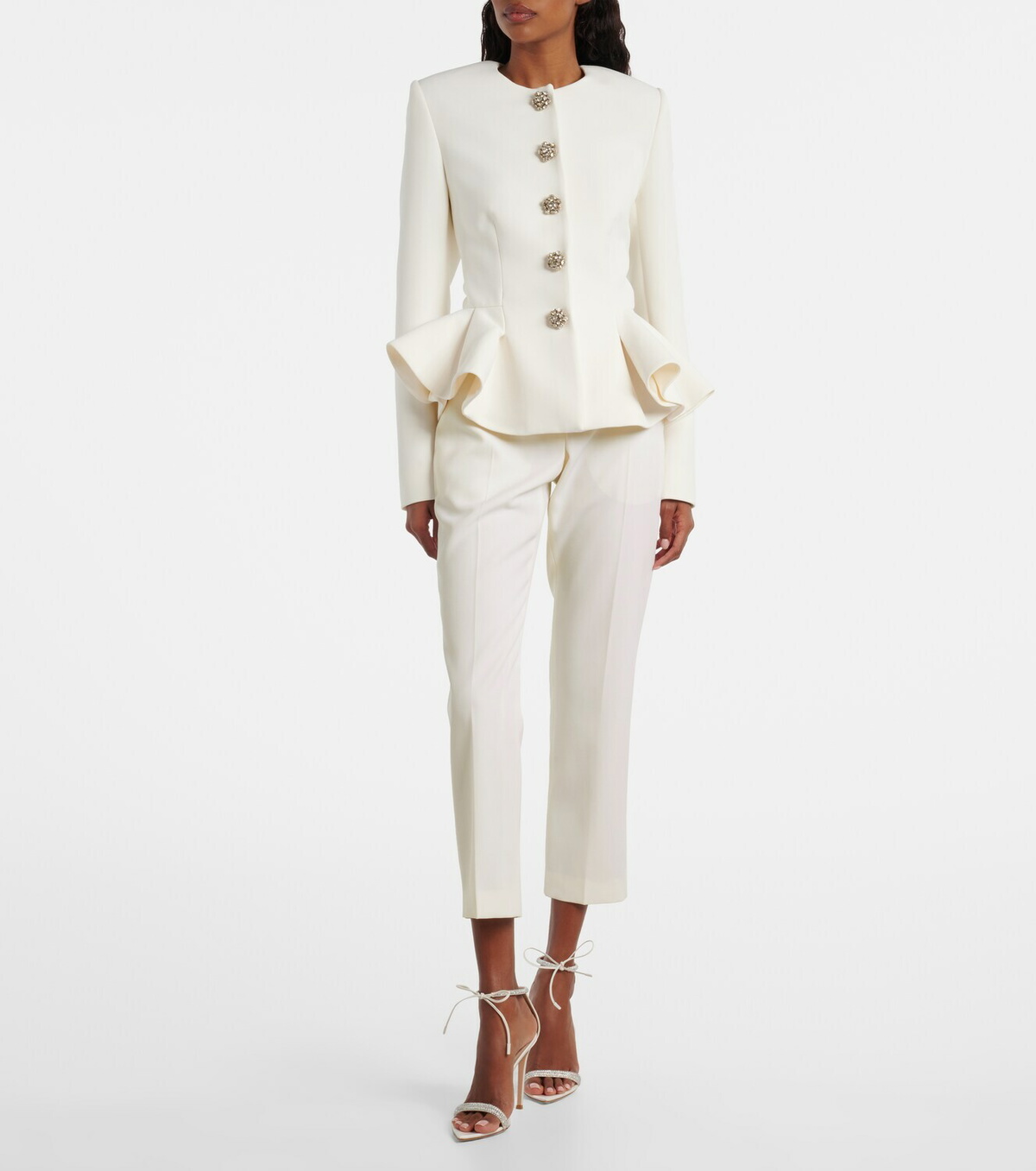 Safiyaa Tomomi embellished peplum jacket