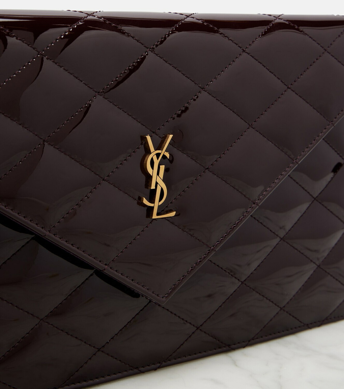 Saint Laurent Paris patent leather clutch